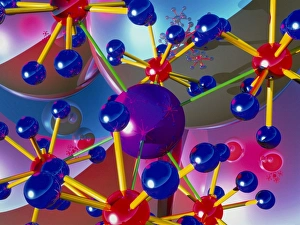 Images Dated 1996: Molecular Landscape Print - Atomic Bonds