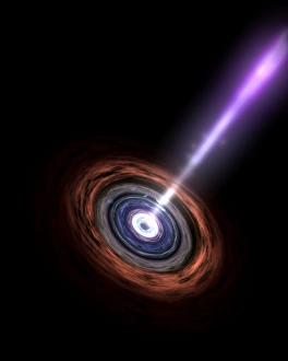 Supermassive Black Hole Prints: Active galactic nucleus, artwork