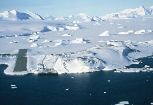 Aerial view of Rothera Station, Antarctica Aerial view of Rothera Station, Antarctica