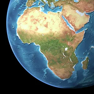 Africa, topographic map Africa, topographic map