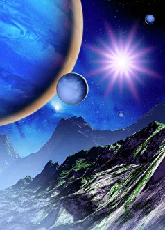 Jupiter-like Gas Giant Planet Print