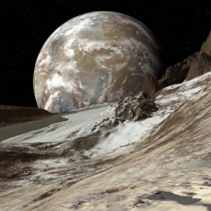 Alien Planets Print: Carbon-Rich Earth-Like Planet Landscape