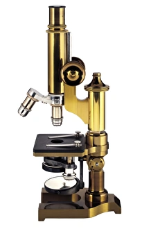 Antique Laboratory Equipment Prints: Antique microscope