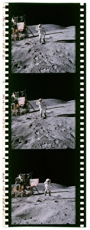 Lunar Rover Prints: Apollo 16 astronauts