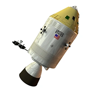 Manned Spaceflight History Prints: Apollo spacecraft, artwork