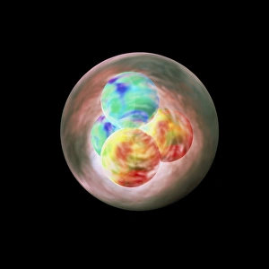 Art of helium nucleus or alpha particle Art of helium nucleus or alpha particle