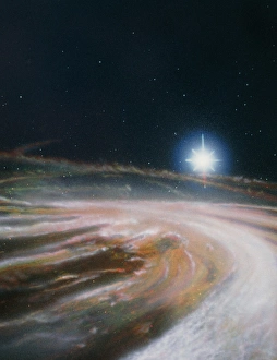 Artists impression of the formation of a new star Artists impression of the formation of a new star