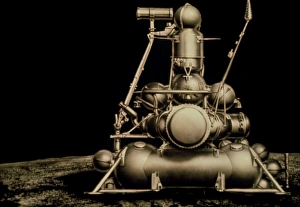 Artists impression of the Luna 16 spacecraft Artists impression of the Luna 16 spacecraft