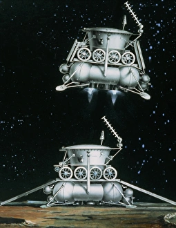Artists impression of Luna-17 landing on the Moon Artists impression of Luna-17 landing on the Moon