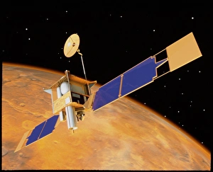 Artists impression of Mars Global Surveyor Artists impression of Mars Global Surveyor