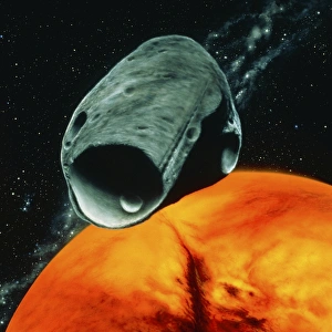 Artists impression of the Martian moon Phobos Artists impression of the Martian moon Phobos