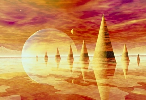 Water Prints: Alien Landscape Art Print