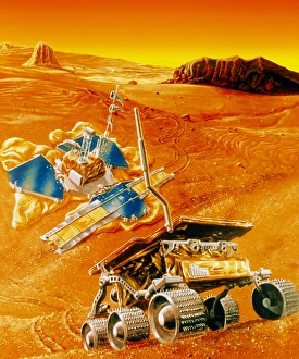Artwork depicting MFEX rover on Mars Artwork depicting MFEX rover on Mars