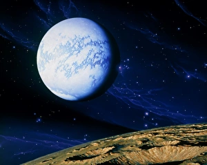 Artwork of the Earth 4 billion years ago Artwork of the Earth 4 billion years ago