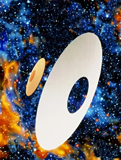 Artwork of laser light-sail starship Artwork of laser light-sail starship