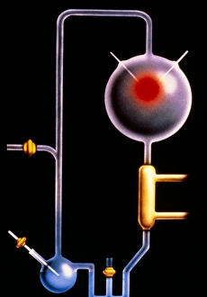 Artwork: Miller-Urey experiment on origin of life Artwork: Miller-Urey experiment on origin of life