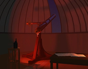 Artwork of refractor telescope that found Neptune Artwork of refractor telescope that found Neptune