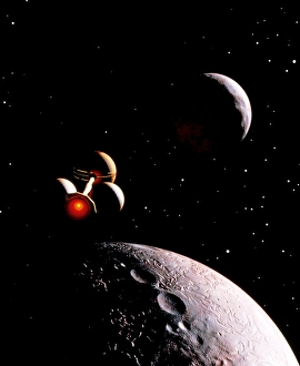 Artwork showing future planetary exploration Artwork showing future planetary exploration