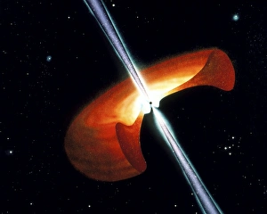 Artwork showing a mechanism for gamma-ray bursts Artwork showing a mechanism for gamma-ray bursts