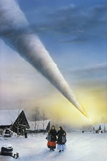 Artwork of the Sikhote-Alin meteorite, Russia Artwork of the Sikhote-Alin meteorite, Russia