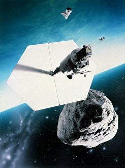 Artwork of Solar Sail Bulk Ore Freighter Artwork of Solar Sail Bulk Ore Freighter