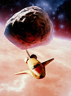 Artwork: Space shuttle of Ceres Mining Corporation Artwork: Space shuttle of Ceres Mining Corporation
