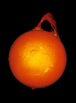 Artwork of the sun with a solar flare Artwork of the sun with a solar flare