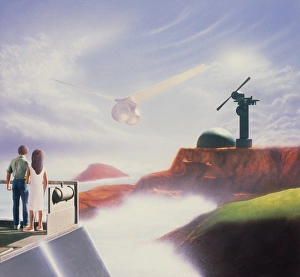 Images Dated 1988: A misty morning on terraformed Mars, Print