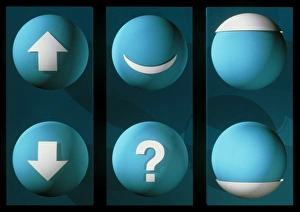 Subatomic Particles Prints: Artwork of the six types of quark