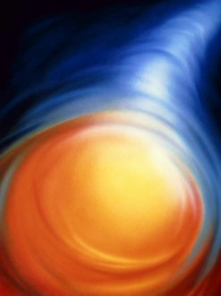 Artwork of a wormhole, a tunnel through space-time Artwork of a wormhole, a tunnel through space-time