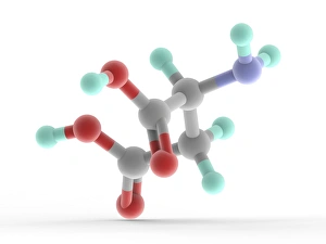 Prints of Aspartic acid molecule. Alpha-amino acid nonessential in mammals. Precursor to several amino acids including methionine, threonine, isoleucine and lysine Images Dated 2013 January: Aspartic acid molecule 3D print