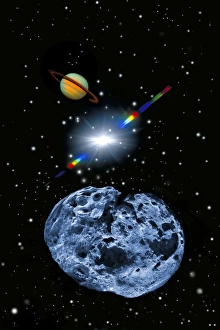 Solar System Formation Prints: Asteroid, artwork