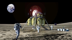 American Space Program Prints: Astronauts on the Moon