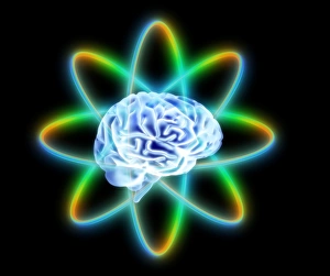 Artificial Intelligence Artwork Prints: Atomic brain