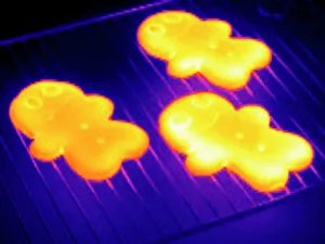 Baked gingerbread, thermogram Baked gingerbread, thermogram