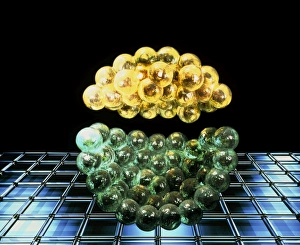 Prints of Blastocyst embryo. Conceptual computer artwork of an embryo at the blastocyst stage above a grid. This ball of cells forms a few days after the fertilization of an egg Images Dated 2003 October: Blastocyst Embryo Print