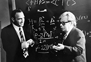 Prints of Soviet nuclear physicists Images Dated 2007 February: Nikolai Bogolyubov with student Albert Tavkhelidze Print