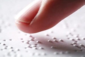 Framed Print : Braille Reading Print
