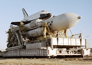 Buran Space Shuttle Prints: Buran space shuttle before flight