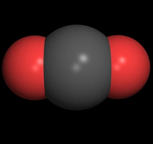 Greenhouse Gas Emissions Prints: Carbon dioxide molecule