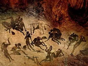 Anthropological Collection: Cave painting, artwork