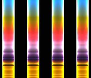 Images Dated 7th March 2003: Chromatography Print: Coloured bands on a substrate