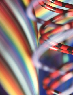 Close-up Computer Wire Print