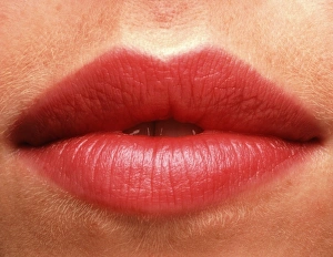 Close-up of the lips of a woman (front view) Close-up of the lips of a woman (front view)