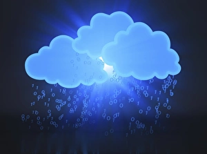 Cloud Computing Concept Prints: Cloud computing, conceptual artwork F006 / 3860