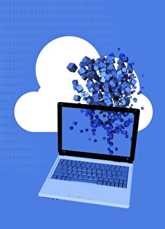 Cloud Computing Concept Prints: Cloud computing, conceptual artwork F006 / 8948