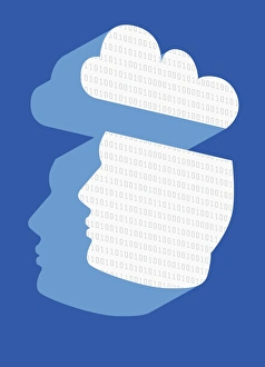 Cloud Computing Concept Prints: Cloud computing, conceptual artwork F006 / 8952
