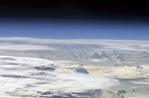 International Space Station Photos Prints: Cloud layers, ISS image C016 / 3872