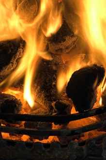 Glowing Embers Prints: Coal fire