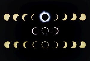 Composite time-lapse images of solar eclipses Composite time-lapse images of solar eclipses